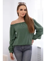 Španielska blúzka IT-15 khaki - Kesi Španielska blúzka IT-15 khaki - Kesi