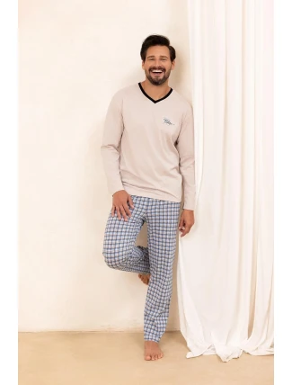 Regina 491 dlhé/r M-XL Z25/26 pánske pyžamo Regina 491 dlhé/r M-XL Z25/26 pánske pyžamo