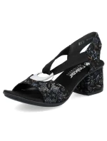 Pohodlné čierne sandále Rieker W RKR679 Pohodlné čierne sandále Rieker W RKR679