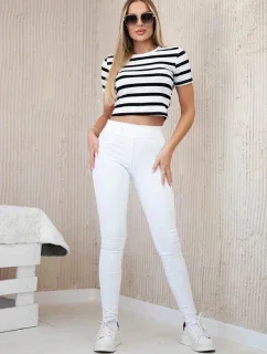 Džínsové nohavice biele