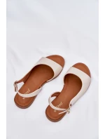 Dámske sandále na podpätku Beige Weanise
