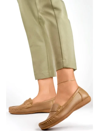 Dámske mokasíny B-3215 Dark beige - Gelteo Dámske mokasíny B-3215 Dark beige - Gelteo