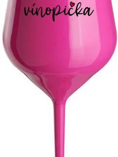 VÍNOPIČKA - ružový nerozbitný pohár na víno 470 ml