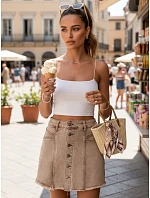 Dámska sukňa-šortky béžová FashionStreet SY0527