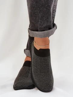 Wsuwane Buty Sportowe Damskie Ze Zdobieniem D&A TW121 Czarne