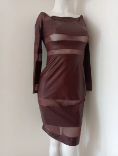 Dámske sexi šaty 18966 dark burgundy - Koucla