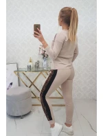 Sada s leopardím potlačou v béžovej farbe