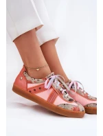 Skórzane Sneakersy Damskie Maciejka 06840-18 Pomarańczowe Skórzane Sneakersy Damskie Maciejka 06840-18 Pomarańczowe