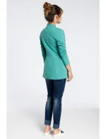 B030 Pletená bunda bez goliera - zelená B030 Pletená bunda bez goliera - zelená