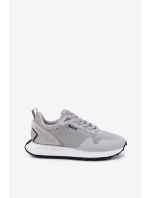 Sneakersy Męskie Na Platformie Big Star RR174358 Hi-Poly System Szare