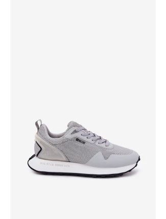 Sneakersy Męskie Na Platformie Big Star RR174358 Hi-Poly System Szare