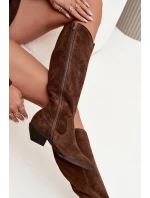 Kozaki Prírodný semiš Vyhrievané Zazoo 4225 Brown