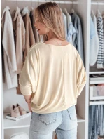 Dámska oversize maslová blúzka s príveskom LUZVIA béžová FashionStreet RY2773