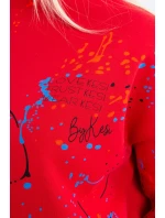 Izolovaná sada s farebnou potlačou červená