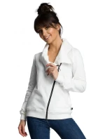 B071 Mikina s kapucňou na zips - ecru