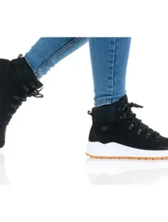 Dámske športové členkové topánky W H4L21-OBDH252 Black with White - 4F