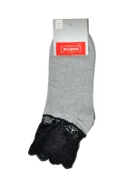 Dámske ponožky 1061 Grey with black - Milena