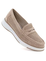 Dámske topánky SK515B MK098H beige and white - Sergo Leone Dámske topánky SK515B MK098H beige and white - Sergo Leone