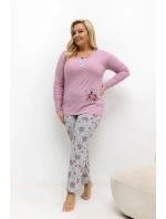 Pohodlné pyžamo pre plnoštíhly model 221188 Forever Pink Pohodlné pyžamo pre plnoštíhly model 221188 Forever Pink