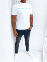 Pánske biele tričko s potlačou FashionStreet RX5193
