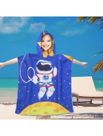 PončoBavlnené svetové detské plážové pončo s kapucňou 60x60