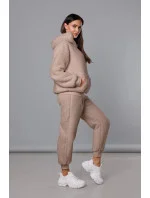 Teplý béžový dámsky teplákový komplet (YP-1104)