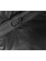 Dlhá čierna páperová vesta s kapucňou (5M3183-392)