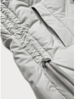 Dámska zimná bunda so šnúrkami na bokoch S'west light grey (R8295-26) Dámska zimná bunda so šnúrkami na bokoch S'west light grey (R8295-26)