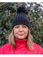Result Headwear R 369X Pletená čiapka s bambulou 28.369X malinová