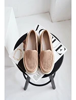 Dámske sieťované mokasíny Sergio Leone MK097H beige Dámske sieťované mokasíny Sergio Leone MK097H beige