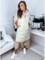 Dámska vesta BRONS ecru FashionStreet TY3088 Dámska vesta BRONS ecru FashionStreet TY3088