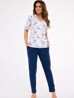 Cornette 696/453 Anette w/r S-2XL dámske pyžamo bez zipsu