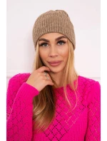 Tenká čiapka Wioletta K251 tmavo béžová