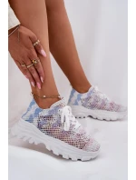 Sneakersy Damskie Z Szydełkową Cholewką Multikolor Jelhiris