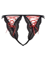 Zvodné tangá V-8305 čierna/červená - Axami Zvodné tangá V-8305 čierna/červená - Axami