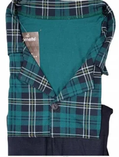 Pánske pyžamo 114/62 Tmavo zelené s tmavomodrou - Cornette