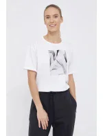Dámsky top s potlačou H4Z21-TSD029 10S White and Black - 4F Dámsky top s potlačou H4Z21-TSD029 10S White and Black - 4F