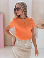 Dámska bavlnená pruhovaná blúzka KISS LOOK, oranžová, FashionStreet RY2840 Dámska bavlnená pruhovaná blúzka KISS LOOK, oranžová, FashionStreet RY2840