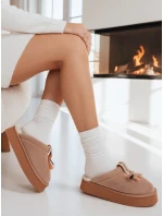 FashionStreet béžové zateplené dámske žabky ZY1302