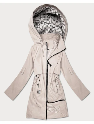 Dámska bunda s rovnou podšívkou Goodlookin light beige (KK60409-5#) Dámska bunda s rovnou podšívkou Goodlookin light beige (KK60409-5#)