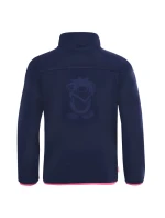 Trollkids Oppdal Jacket XT dievčenská fleecová bunda so zipsom v tmavo modro-ružovej farbe (415-114)
