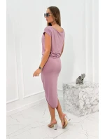 Sukienka asymetryczna ciemno różowa