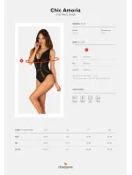 Vkusné otvorené body Chic Amoria crotchless teddy - Obsessive Vkusné otvorené body Chic Amoria crotchless teddy - Obsessive