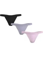 Dámske tangá 3Pack UW0UW05017 0V9 black/purple/st. ružová - Tommy Hilfiger Dámske tangá 3Pack UW0UW05017 0V9 black/purple/st. ružová - Tommy Hilfiger