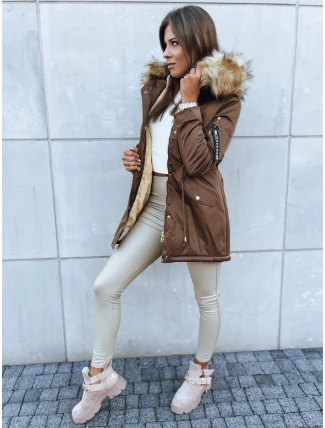 Dámska zimná bunda VIXEN hnedá FashionStreet TY3871 Dámska zimná bunda VIXEN hnedá FashionStreet TY3871