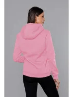 Ružová dámska tepláková mikina (W02-20)