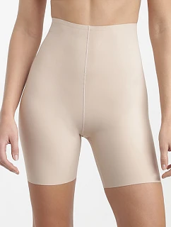 Dámske boxerky s vysokým pásom DIM MID WAIST PANTS - 69% POLYAMID, 31% ELASTAN - nude