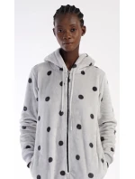 Dámsky overal Polka Dot Grey Pattern - Vienetta Dámsky overal Polka Dot Grey Pattern - Vienetta