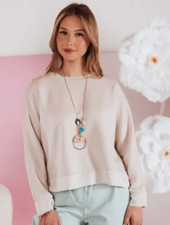 Dámska maslová oversize mikina s NUBISS moka FashionStreet RY2797