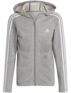 Mikina Adidas Essentials s 3 prúžkami a zipsom Jr IC3635